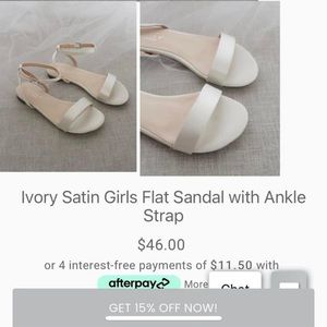 Ivory satin sandals